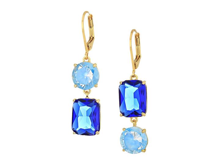 Kate Spade New York Shine On Drop Earrings (blue Multi) Earring