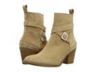 Hunter Refined Strap Boot Suede (pale Sand) Women's Boots