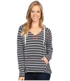 Columbia Tropic Haventm Stripe Hoodie (collegiate Navy Stripe) Women's Sweatshirt