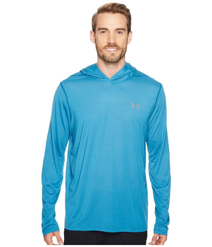 Under Armour Ua Threadborne Hoodie (bayou Blue/graphite) Men's Sweatshirt