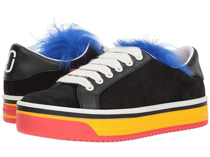 Marc Jacobs Love Empire Fur Sneaker (black Multi) Women's Shoes