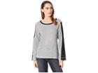 Nally & Millie Color Block Sleeve Top (heather Grey) Women's Clothing