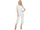 For Love And Lemons Hermosa Striped Eyelet Jumpsuit (blue Stripe) Women's Jumpsuit & Rompers One Piece
