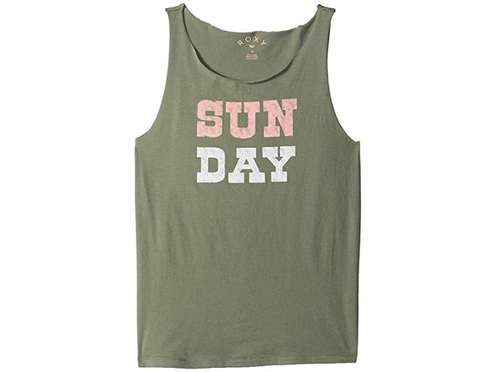 Roxy Kids Pretty Heart Sun Day Tank Top (big Kids) (olive) Girl's Sleeveless