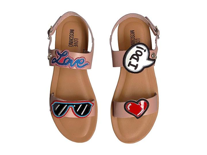 Love Moschino Sandals W/ Patches (pink) Women's Shoes