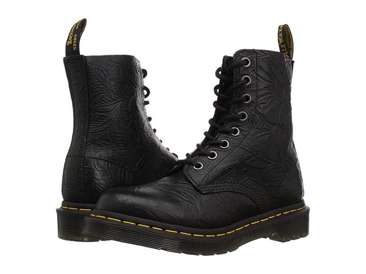 Dr. Martens 1460 Pascal Emboss Core (black Floral Emboss) Women's Boots