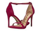 Sam Edelman Ariella Strappy Sandal Heel (pomegranate Pink Kid Suede Leather) Women's Shoes