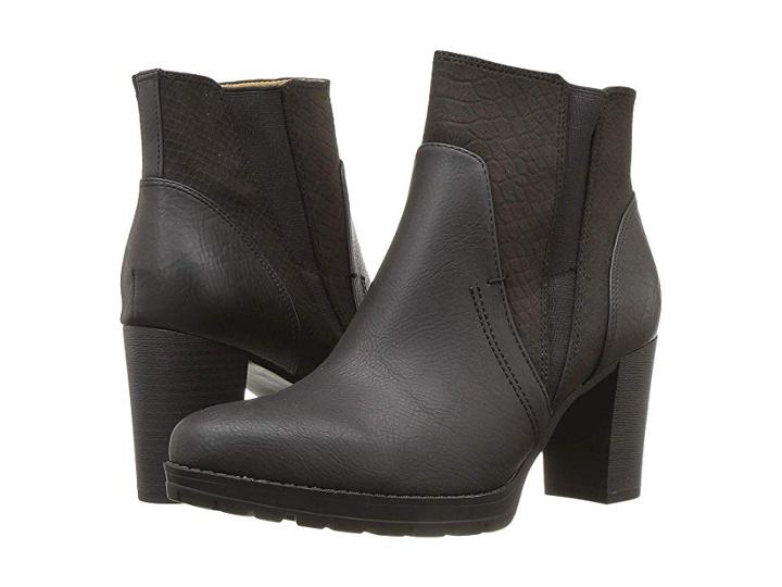 Natural Soul Nadia (black Smooth/snake) Women's Shoes