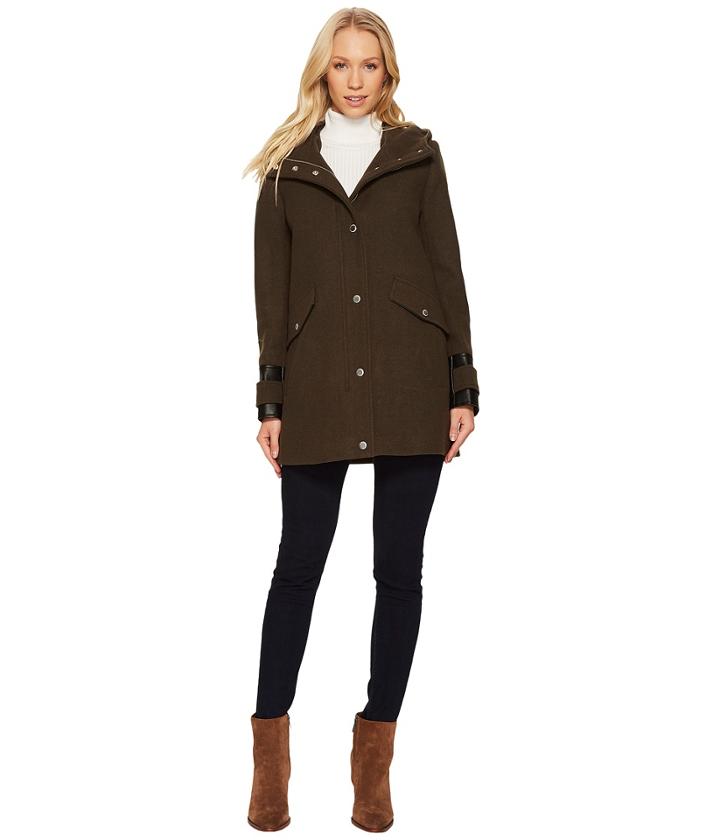 Marc New York By Andrew Marc Ally 30 Wool Plush Coat (olive) Women's Coat