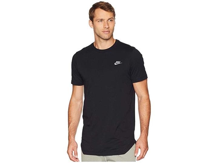 Nike Nsw Tee Alt Hem Futura T-shirt (black/white) Men's T Shirt