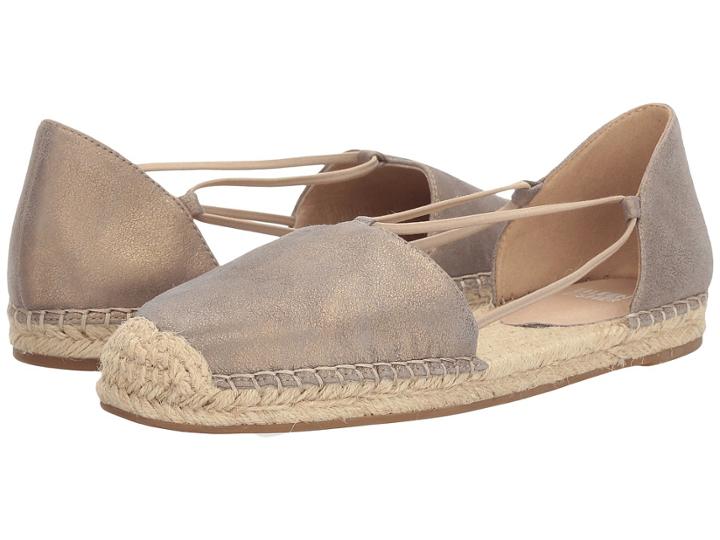 Eileen Fisher Lee (platinum Metallic Suede) Women's Flat Shoes