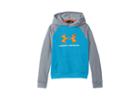 Under Armour Kids Rival Ua Logo Hoodie (big Kids) (deceit/deceit Light Heather/magma Orange) Boy's Sweatshirt