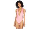 The Bikini Lab Solid Racerback One-piece (pink) Women's Swimsuits One Piece