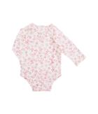 Aden + Anais Long Sleeve Kimono Body Suit (infant) (blossom) Girl's Jumpsuit & Rompers One Piece