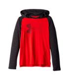 Under Armour Kids Cotton Knit Hoodie (big Kids) (red/black/black) Boy's Sweatshirt