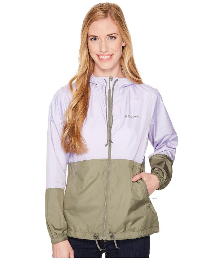 Columbia Flash Forwardtm Windbreaker (soft Violet/cypress/cypress) Women's Jacket