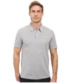 Lacoste Short Sleeve Mercerized Pique Polo W/ Tonal Embroid Croc (silver Grey Chine) Men's Short Sleeve Pullover