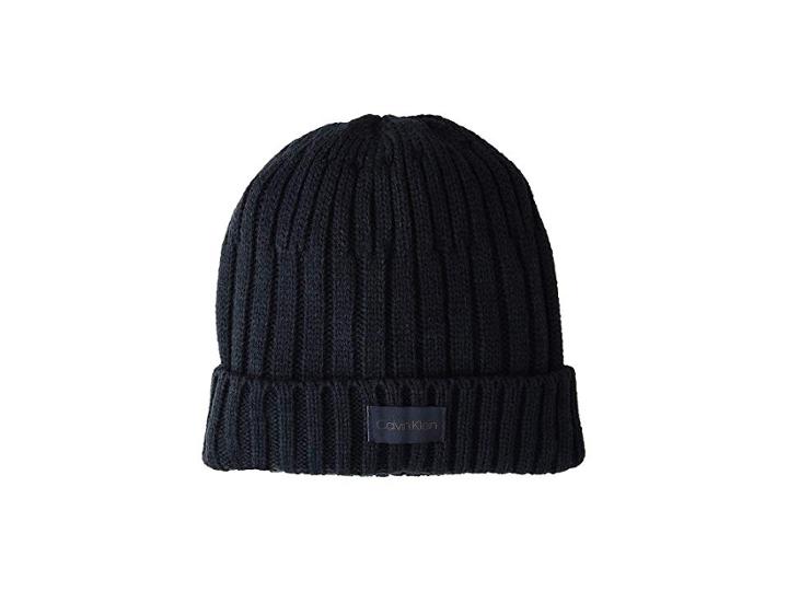 Calvin Klein Three-tiered Rib Beanie (navy) Beanies