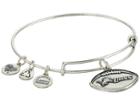 Alex And Ani Nfl Detroit Lions Football Bangle (rafaelian Silver) Charms Bracelet
