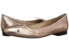 Lauren Ralph Lauren Glennie (rose Gold Metallic Leather) Women's Flat Shoes