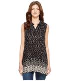 Roper 1109 Rayon Aztec Border Print (black) Women's Clothing