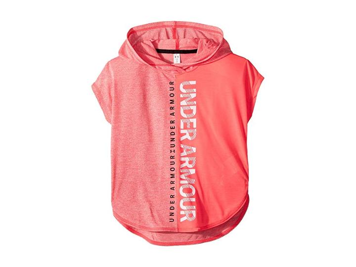 Under Armour Kids Threadborne Short Sleeve Hoodie (big Kids) (penta Pink Fade Heather/penta Pink) Girl's Sweatshirt