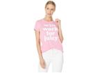 Juicy Couture Will Work For Juicy Tee (pink Lemonade) Women's Clothing