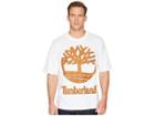 Timberland Short Sleeve New 90s Inspired Tee (white/leather Brown) Men's T Shirt
