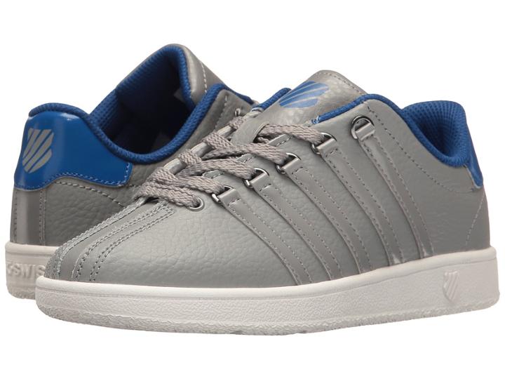 K-swiss Kids Classic Vntm (big Kid) (stingray/classic Blue) Boys Shoes