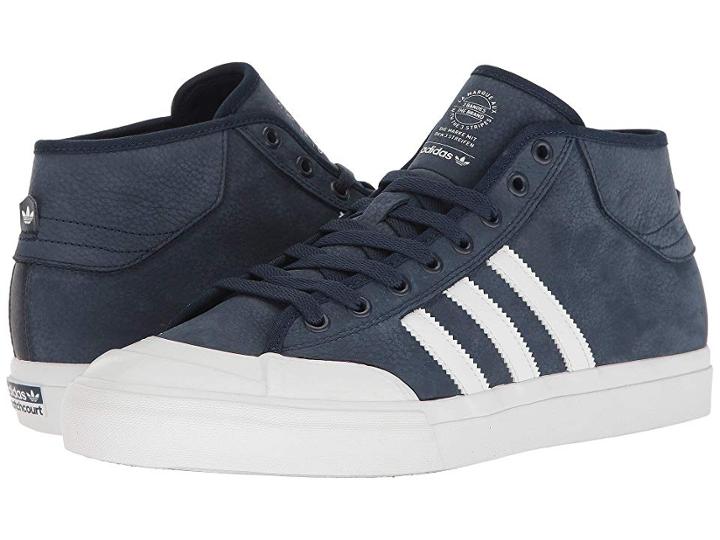 Adidas Skateboarding Matchcourt Mid (collegiate Navy/footwear White/footwear White) Skate Shoes
