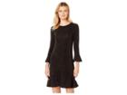 Michael Michael Kors Flounce Sleeve Dress (black/gold) Women's Dress
