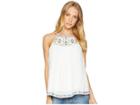 Miss Me Back Tassel Embroidered Top (white) Women's Clothing