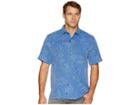 Tommy Bahama Digital Palms Shirt (cobalt Sea) Men's Short Sleeve Button Up