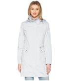 Cole Haan 34 1/2 Single Breasted Rain Jacket With Removable Hood (mist) Women's Coat