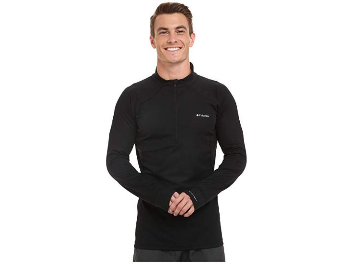 Columbia Heavyweight Ii Long Sleeve Half Zip (black) Men's Long Sleeve Pullover