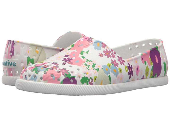 Native Kids Shoes Verona Print (little Kid) (shell White/shell White/daisy Chain) Girl's Shoes