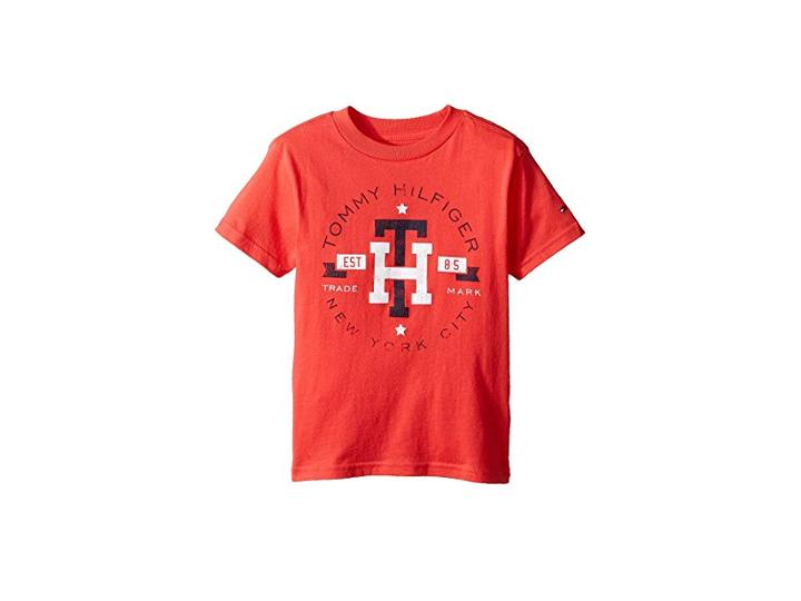Tommy Hilfiger Kids Circa Mark Tee (toddler/little Kids) (hibiscus Tea) Boy's T Shirt