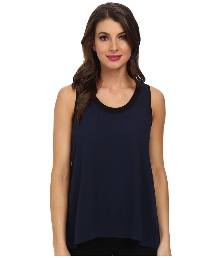 Kenneth Cole New York Noa Blouse (indigo Ink/black) Women's Blouse