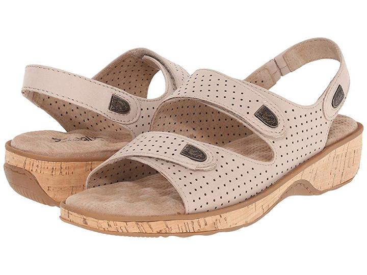 Softwalk Bolivia (sand Perf Nubuck Leather) Women's Sandals