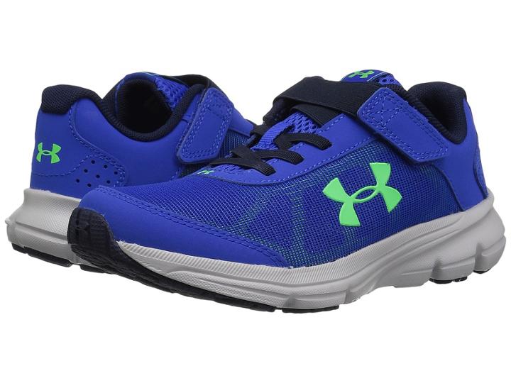 Under Armour Kids Ua Bps Rave 2 Ac (little Kid) (team Royal/aluminum/arena Green) Boys Shoes