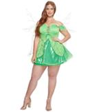 Melonhopper Plus Size Forest Fae Fairy Costume (woodland Realm Green) Women's Dress