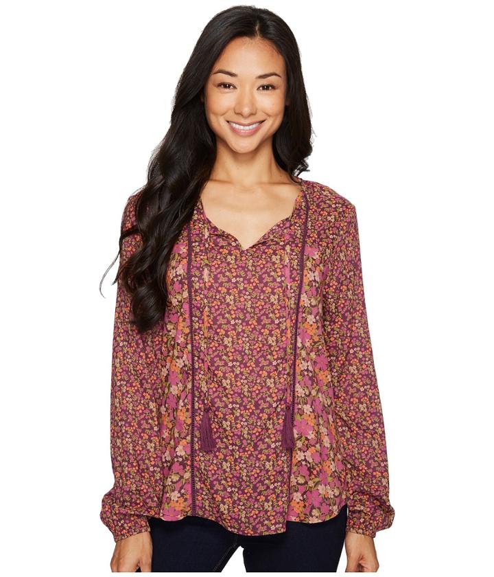 Prana Faith Top (plum) Women's Long Sleeve Pullover