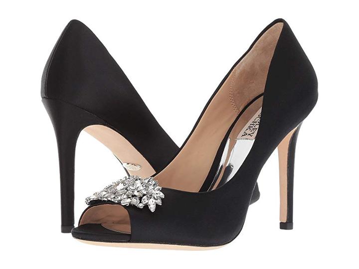 Badgley Mischka Paloma (black Satin) Women's Sandals