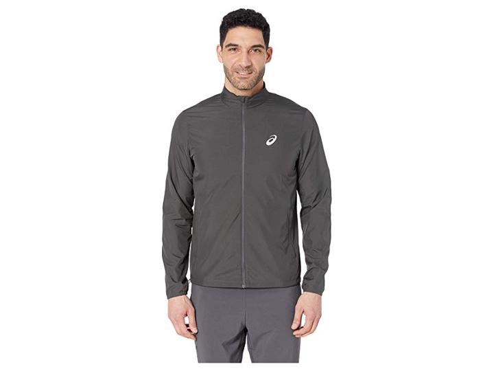Asics Run Silver Jacket (dark Grey) Men's Coat
