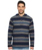 Pendleton Serape Stripe Popover Hoodie (navy Stripe) Men's Sweatshirt