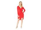 Bcbgeneration Cocktail Twist Surplice Knit Dress (ribbon Red) Women's Dress