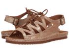 Trask Chandler (gold Metallic Sheepskin) Women's Dress Sandals