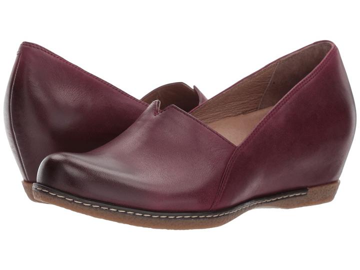 Dansko Liliana (wine Burnished Nubuck) Women's  Shoes