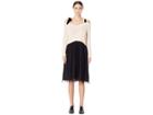 Red Valentino Carded Wool Yarn And Point D'esprit Dress (nude) Women's Dress