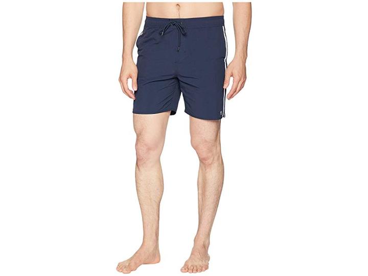 Brixton Santos Trunk (navy/white) Men's Swimwear